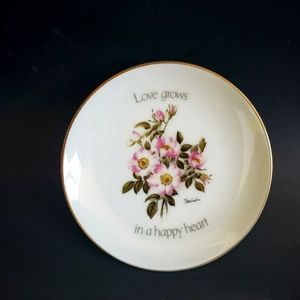 Vtg Lasting treasures  porcelain mini plate Japan for American greetings#